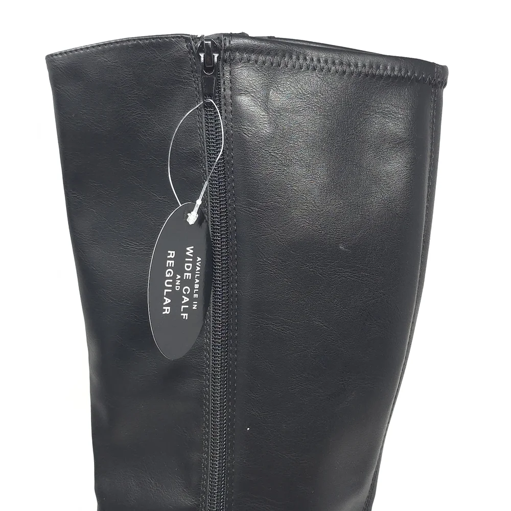 Style & Co. Boots Addyy Leather Tall Knee-High Black 9 Medium - Picture 9 of 13